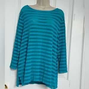 Easy Spirit Blue Relaxed Boxy Tunic